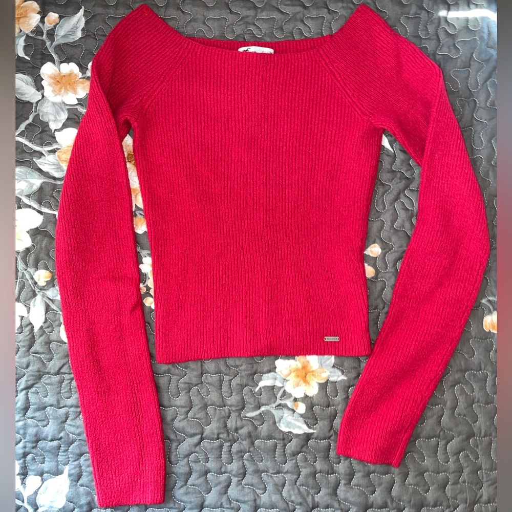 Hollister Red Skin Tight Sweater